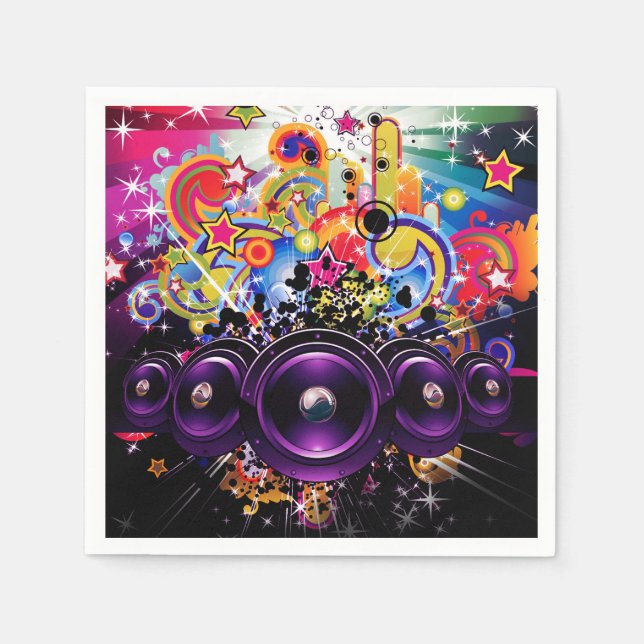 Urban Club Hip Hop DJ Dancing Dance Party Serviette (Vorderseite)