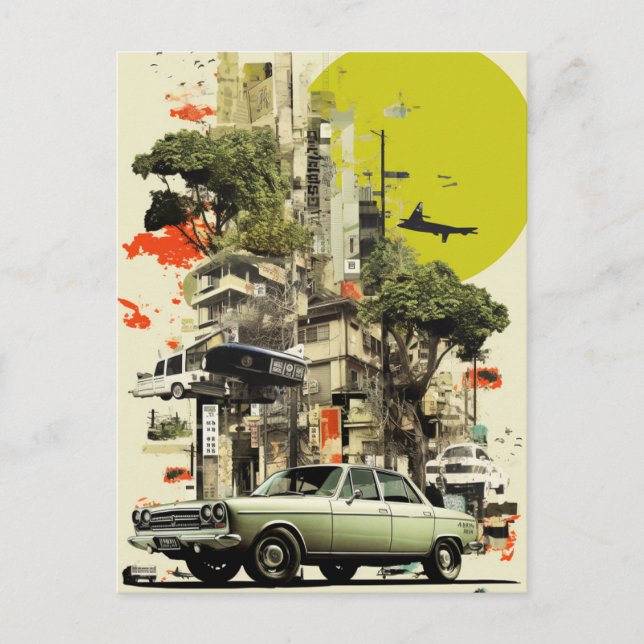 Urban Collage Postkarte (Vorderseite)