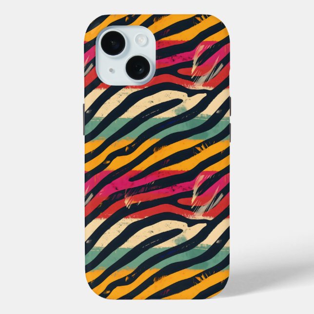 Urban Colors Zebra Stripes Case-Mate iPhone Hülle (Rückseite)
