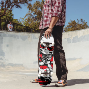 Urban Coolness Redefined - Manga Robot Skelett Skateboard