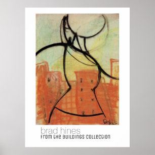 Urban Cubism Pop Art pastel von Brad Hines Poster