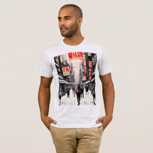 Urban Cyberpunk Vibes - Japanische Street Art T-Shirt