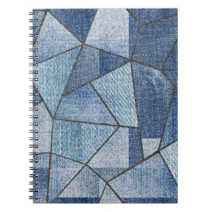 Urban Denim: gestörtes Patchwork-Design Notizblock