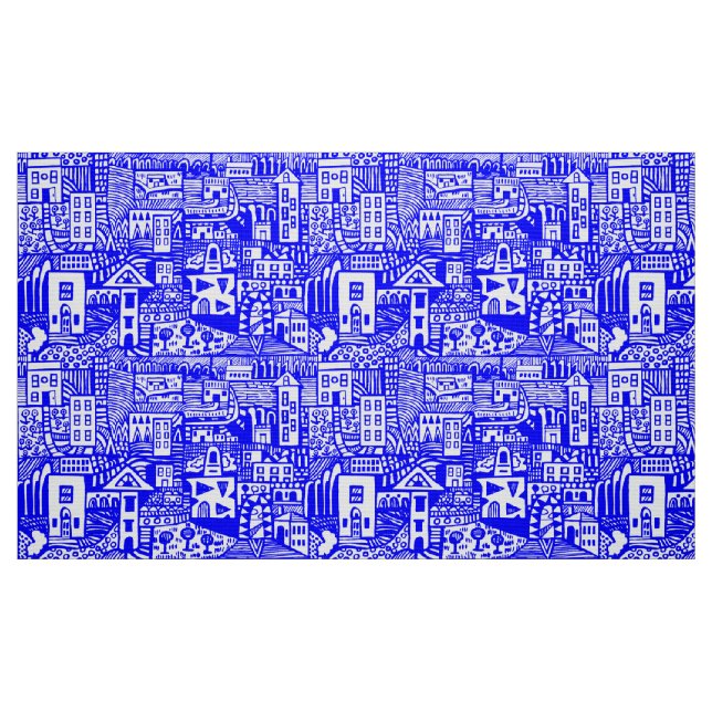 Urban Dream - Blau Stoff (Fat Quarter (45,7 x 55,9 cm))