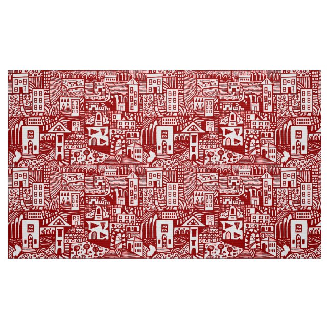 Urban Dream - Ruby Red Stoff (Fat Quarter (45,7 x 55,9 cm))