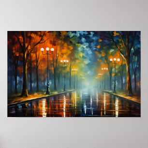 🎨 "Urban Dreamscape Oil Painting Series" 🌆 Poster