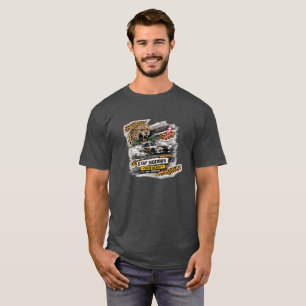 Urban Drift Leopard Collage-Kunst T-Shirt