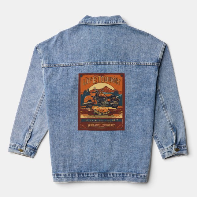 Urban Edge: Die harte Denim Jacket des Lebens mit  Jeansjacke (Rückseite)