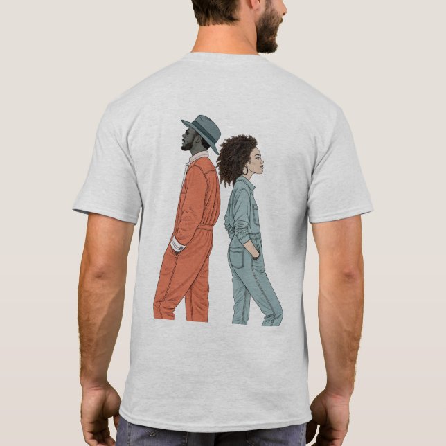 Urban Edge"-grafischer T - Shirt (Rückseite)