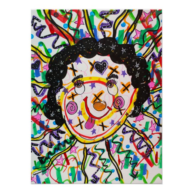 Urban Edgy Abstract Graffiti Poster | Positivity (Vorderseite)