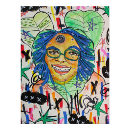 Urban Edgy Abstract Graffiti Poster | Summer Kaos