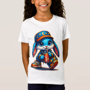 Urban Energy Bunny – Süßes Cartoon-Kinderbild T-Shirt