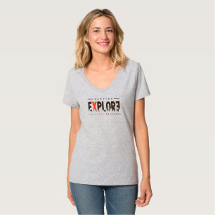 Urban Explorer   Women's V-Neck (Grau) T-Shirt