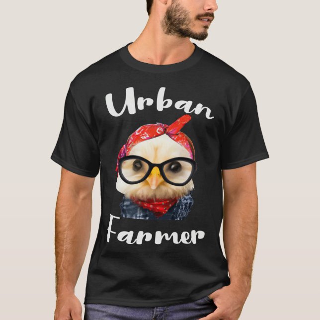 Urban Farmer for Urban Farming with Homestead Gard T-Shirt (Vorderseite)