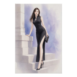 URBAN FLUID ELEGANCE — Midnight Orchid Poster