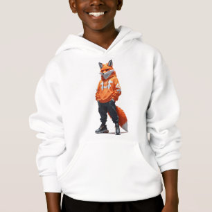Urban Fox Vibes - Futuristische Streetwear Design Hoodie