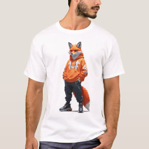 Urban Fox Vibes - Futuristische Streetwear Design T-Shirt