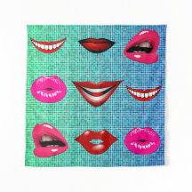 Urban Funky Angesagte Cool Lips Muster