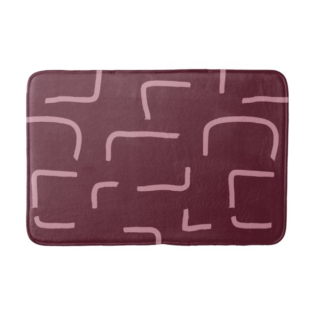 Urban Geo | Blush Muted | Blender Muster Badematte (Vorderseite)