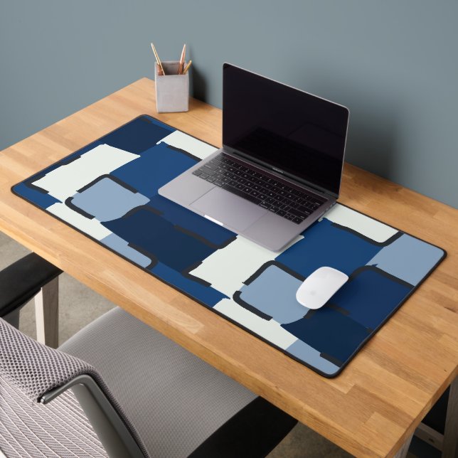 Urban Geo | Cobalt Cool | Hero Pattern Schreibtischunterlage (Büro 2)