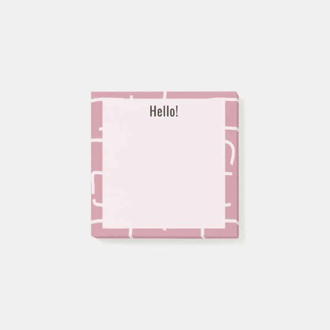 Urban Geo | Dusty Rose | Blender-Muster Post-it Klebezettel (Vorderseite)