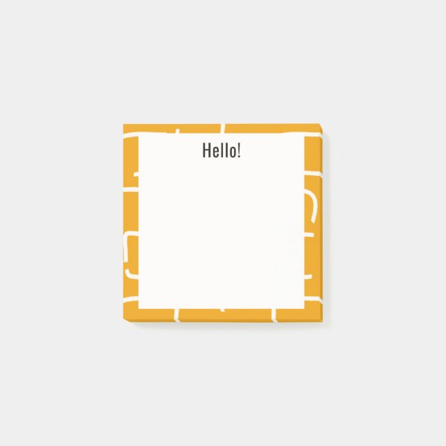 Urban Geo | Gelb Orange | Blender Muster Post-it Klebezettel (Vorderseite)