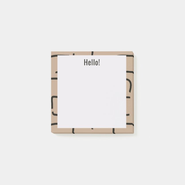 Urban Geo | Onyx Neutral | Blender Muster Post-it Klebezettel (Vorderseite)
