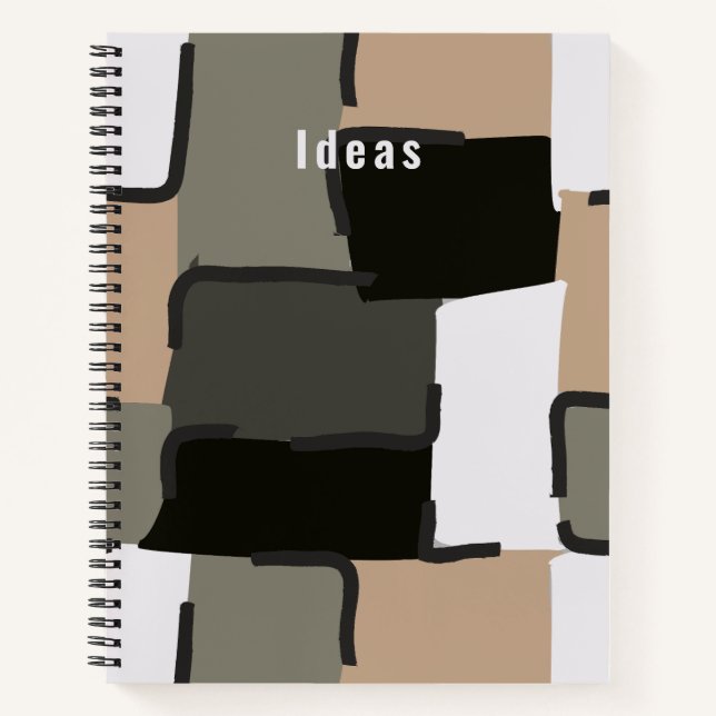 Urban Geo | Onyx Neutral | Hero Pattern Notizbuch (Vorderseite)