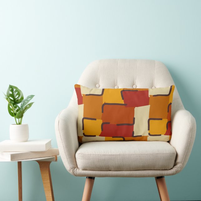Urban Geo | Terra Warm | Hero Pattern Lendenkissen (Stuhl )