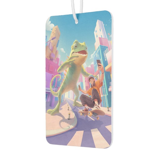 Urban Glide: Giant Chameleon Skater Selfie Autolufterfrischer (Links)