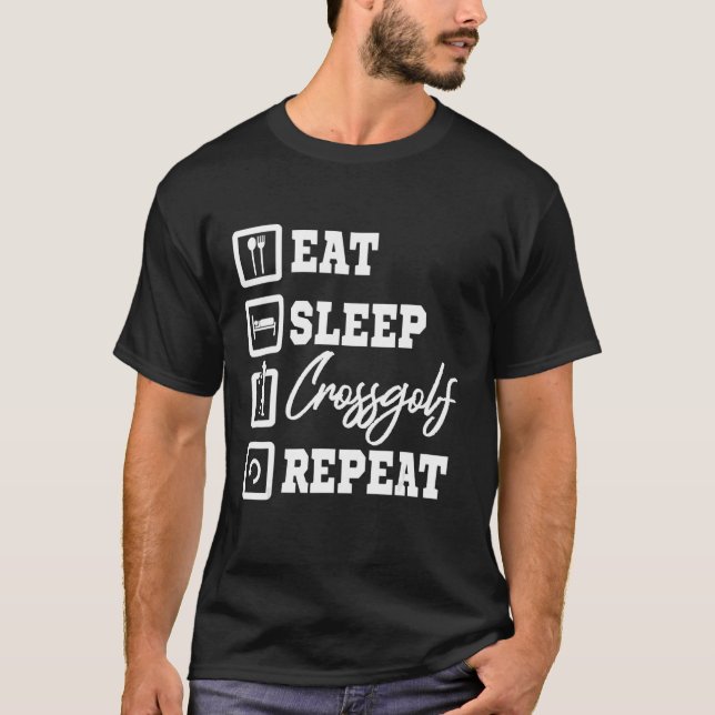 Urban Golf Eat Sleep Crossgolf Wiederholung T-Shirt (Vorderseite)