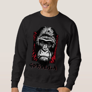 Urban Gorilla Ape Monkey Face  Graffiti Tattoo Sty Sweatshirt