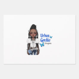 Urban Gothic Vampires Gift Wrap 8 Geschenkpapier Set