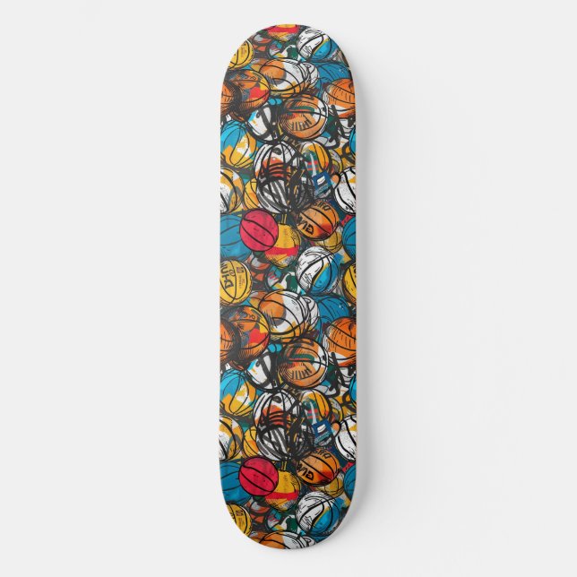 Urban Graffiti Basketball Skateboard (Vorderseite)