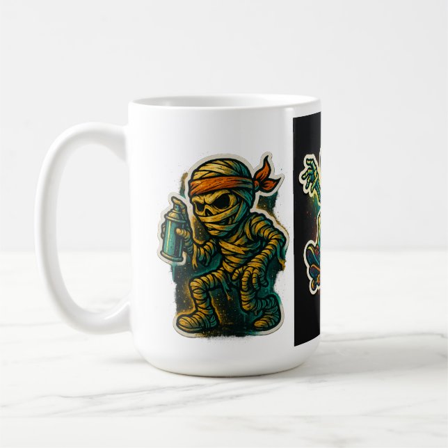 Urban Graffiti Mummy Mug Kaffeetasse (Links)
