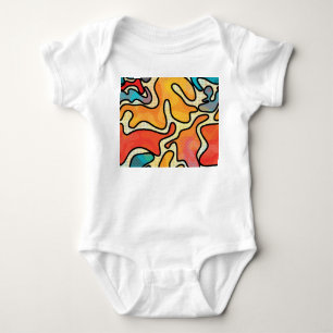 Urban Graffiti: Nahtlose Kunsttextur. Baby Strampler