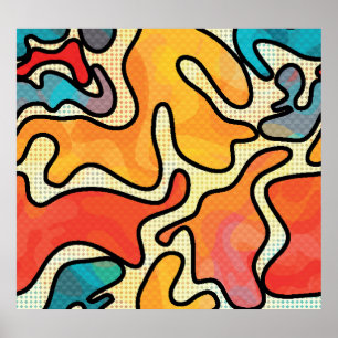 Urban Graffiti: Nahtlose Kunsttextur. Poster