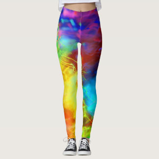 Urban Graffiti Rainbow Colors Abstrakt Leggings