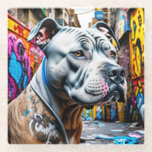 Urban Graffiti Street Art City Pitbull Lover Glasuntersetzer