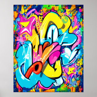 Urban Graffiti Street Art: Coole und Funky Designs Poster