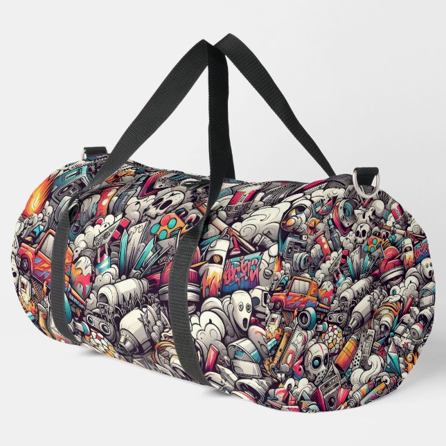 Urban Graffiti Style Duffle Bag (Linke Ecke)