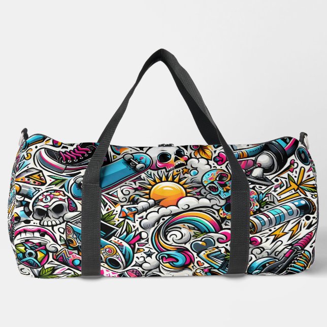 Urban Graffiti Style Duffle Bag (Vorderseite)