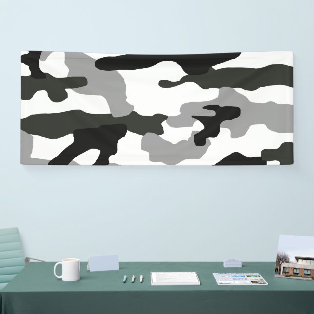 Urban Grey Camouflage Nr. 15 Print Banner (Messe)