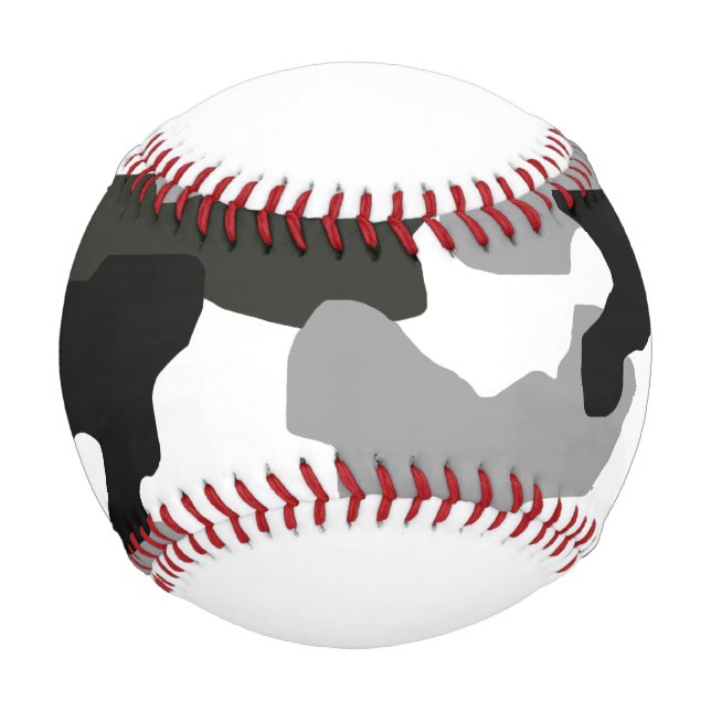 Urban Grey Camouflage Nr. 15 Print Baseball (Vorderseite)
