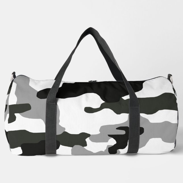 Urban Grey Camouflage Nr. 15 Print Duffle Bag (Vorderseite)