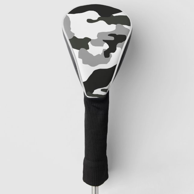 Urban Grey Camouflage Nr. 15 Print Golf Headcover (Vorderseite)