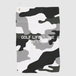 Urban Grey Camouflage Nr. 15 Print Golfhandtuch
