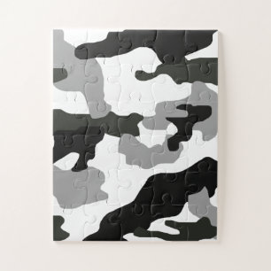 Urban Grey Camouflage Nr. 15 Print Puzzle