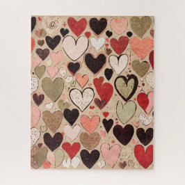 Urban Grunge Hearts Puzzle