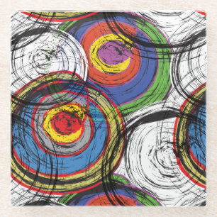 Urban Grunge Wirbel Glasuntersetzer